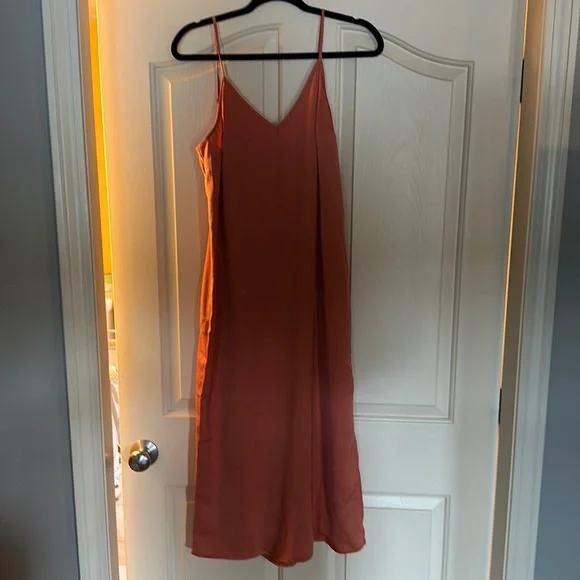 brown satin dress target Boden Women's Ivy Placket Cotton Midi Dress in Brown